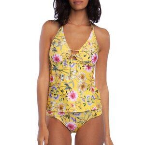 Lucky Brand Cruisin Coronado Yellow Floral Tankini Set